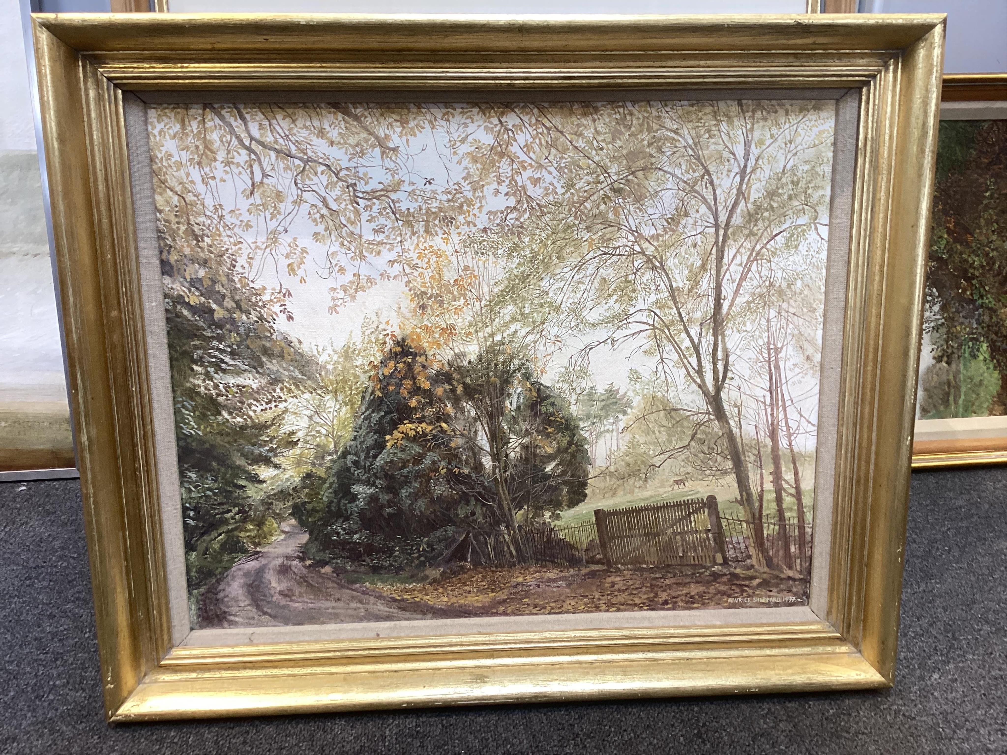 Maurice Sheppard (b.1947), oil on canvas, ‘The Late Journey’, signed and dated 1977, label verso, 40 x 49cm. Condition - fair